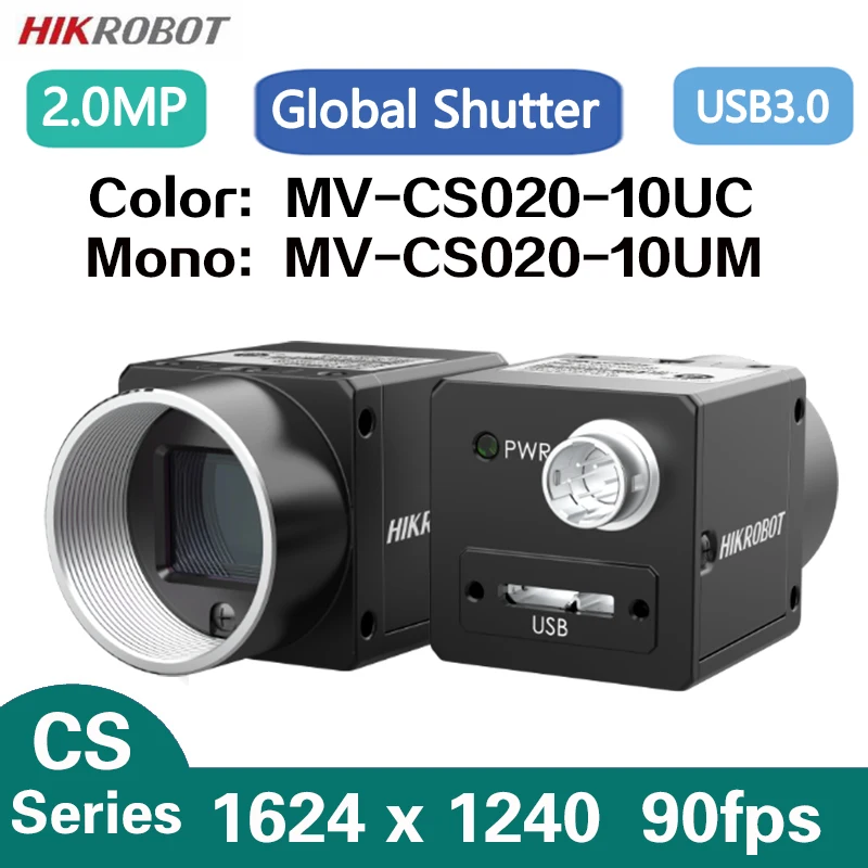 

Hik 2.0MP 1/1.7" 430fps USB3.0 Machine Vision Global Shutter High Speed Area Scan Industrial Camera IMX430 MV-CS020-10UC/M