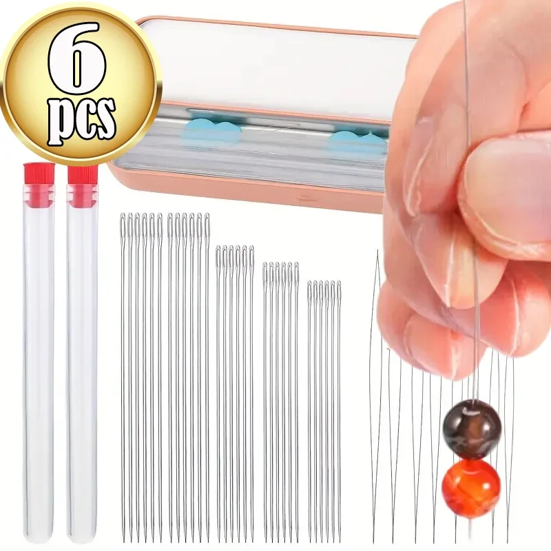 5/6PCS Beading Needles Big Eye Seed Beads Needles DIY Necklace Bracelet Tools Stainless Steel Pearls Threading Pins for Jewelry
5/6PCS Beading Needles Big Eye Seed Beads Needles DIY Necklace Bracelet Tools Stainless Steel Pearls Threading Pins for Jewelry