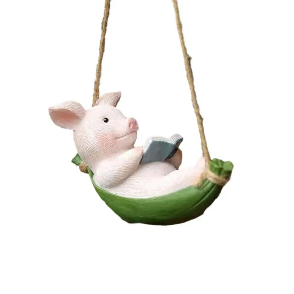 

High-quality Piggy Decoration Vivid Piggy Shape Pendant Resin Sunlight Resistant Adorable Pig Pendant Cute Piggy for Accessories