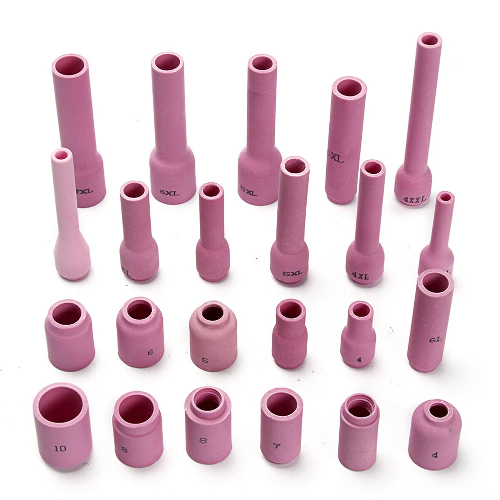 

Accessories Gas Lens Collet Body Kit 46Pcs/set Alumina Nozzle Back Cover Collet For TIG Welding Torch Parts Replacement Sale