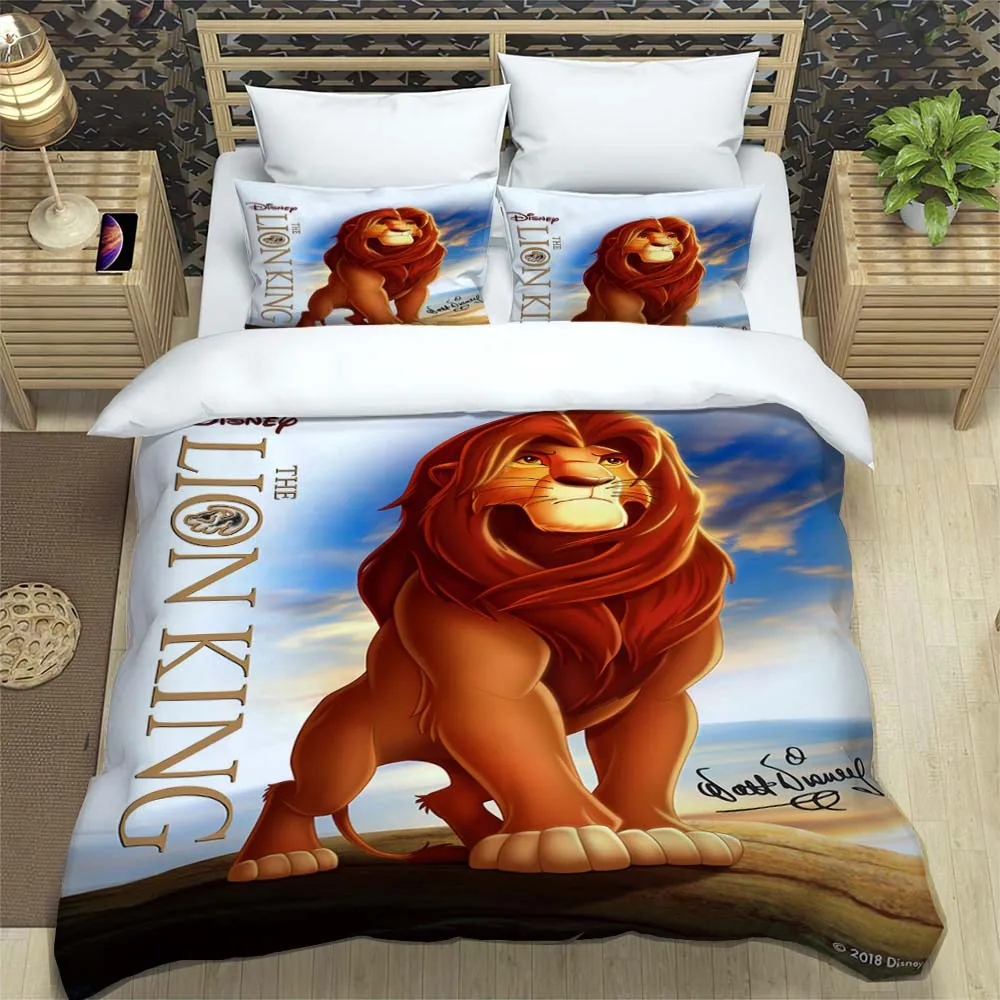 

Disney The Lion King Quilt Cover Pillowcase Bedding Three Piece Set Multi Size Comforter Set Duvet Cover Anime Bedding Sets