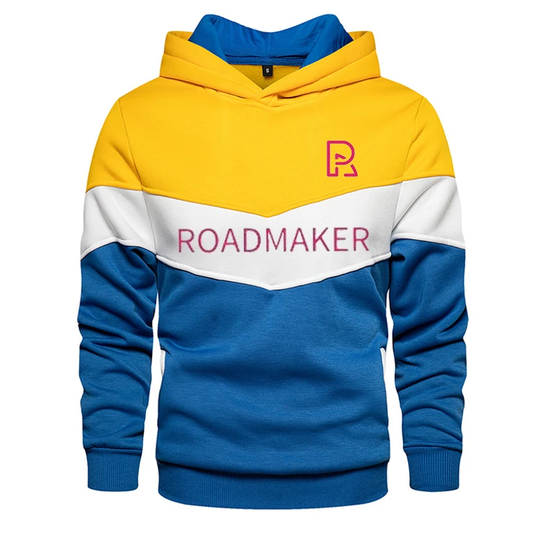 ROADMAKER spring and autumn new men's hoodie color striped patchwork hoodie fashion hip hop casual coat outdoor sports hoodie .
ROADMAKER spring and autumn new men's hoodie color striped patchwork hoodie fashion hip hop casual coat outdoor sports hoodie .