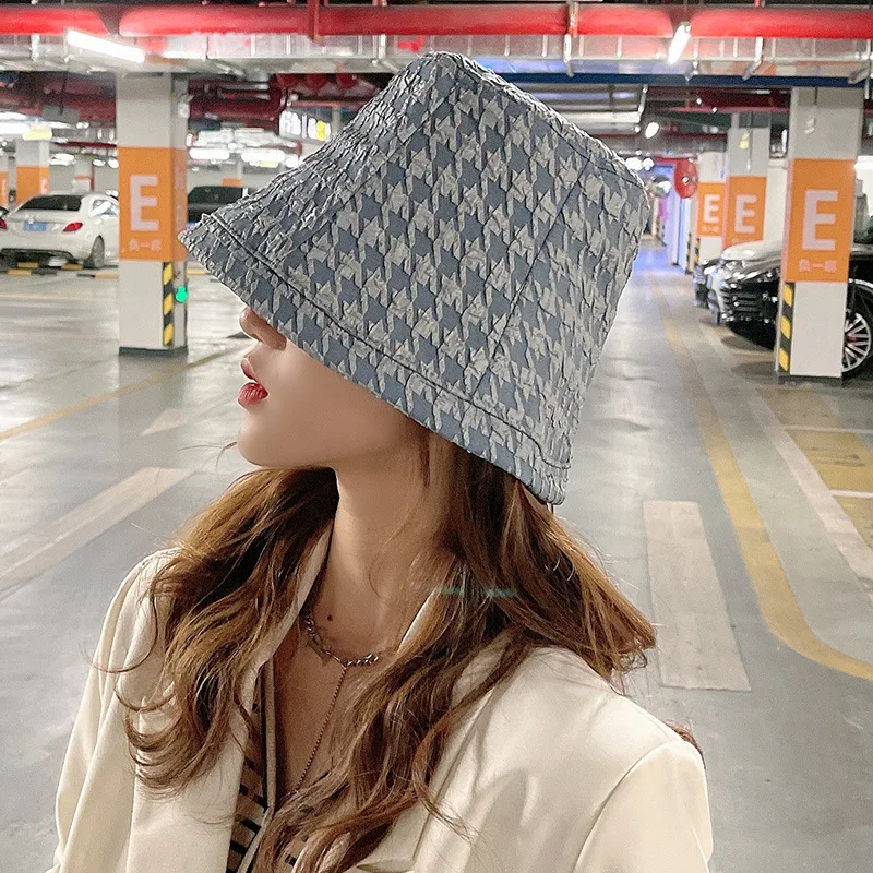 Spring 2021 Hat Bucket Hat Women's Korean-Style Summer Sun-Proof Bucket Hat Net Red Sun Series Houndstooth Bucket Hat
Spring 2021 Hat Bucket Hat Women's Korean-Style Summer Sun-Proof Bucket Hat Net Red Sun Series Houndstooth Bucket Hat