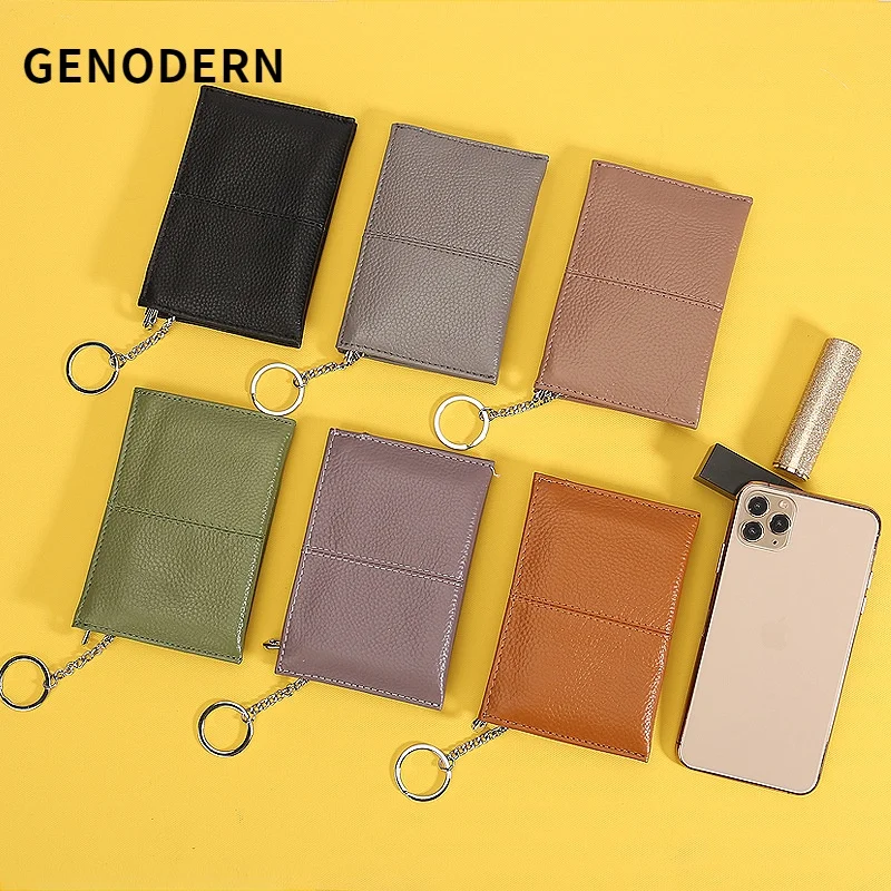 GENODERN First Layer Cowhide Women's Wallet Leather Key Ring Bag Coin Purse Zipper Coin Purse
GENODERN First Layer Cowhide Women's Wallet Leather Key Ring Bag Coin Purse Zipper Coin Purse