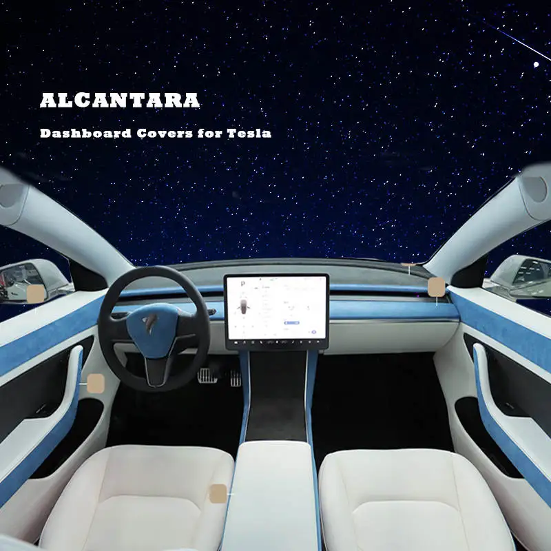 Real Alcantara Custom Car Dashboard Doors Panel Top Cover for Tesla Model 3 Y 2016-2021 Armrest Box Handle Steering Wheel Cover
Real Alcantara Custom Car Dashboard Doors Panel Top Cover for Tesla Model 3 Y 2016-2021 Armrest Box Handle Steering Wheel Cover
