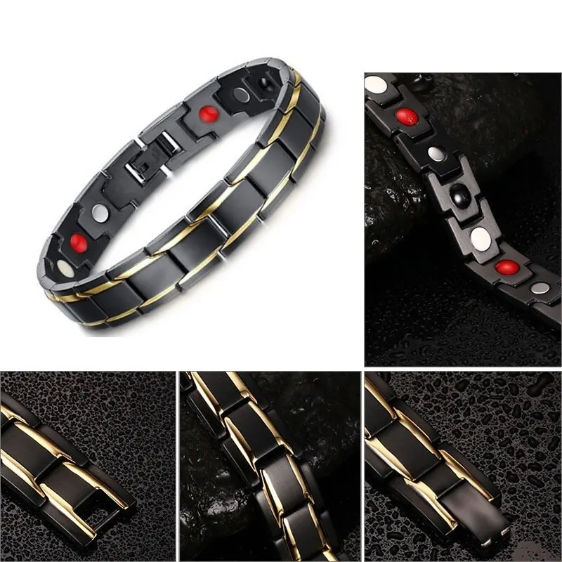 New Casual Style Men Magnetic Bracelet Simple Black Stainless Steel Bracelets For Arthritis Health Care Jewelry Gifts 4 Mallzona Saa815422dd114c5db740cabc073a4e47W New Casual Style Men Magnetic Bracelet Simple Black Stainless Steel Bracelets For Arthritis Health Care Jewelry Gifts Mallzona