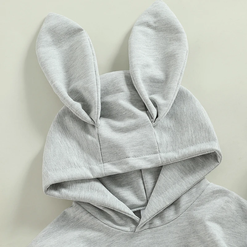 

Newborn Boy Girl Easter Rabbit Ear Romper Unisex Baby Clothes Infant Hood Long Short Sleeve Bunny Ears Outfit