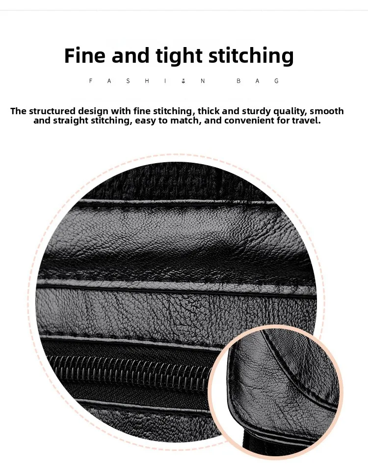 Women's Large Capacity Soft Leather Backpack Fashionable Versatile Travel Bag Urban Minimalist Style PU Material Zipper Opening Women's Large Capacity Soft Leather Backpack Fashionable Versatile Travel Bag Urban Minimalist Style PU Material Zipper Opening