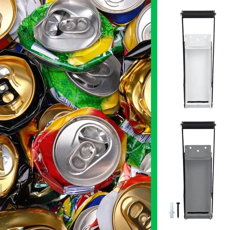 

Metal Can Crusher Heavy Duty Wall Mount Crusher With Bottle Opener Aluminum Seltzer Soda Beer Can for Recycling Household Gadget