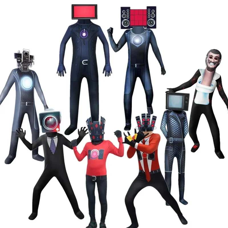 Kids Skibidi T-Toilet Cosplay Costume TV Man Camera Man Costume Game Audio Man Monitor Man Halloween Jumpsuit Party Costumes
Kids Skibidi T-Toilet Cosplay Costume TV Man Camera Man Costume Game Audio Man Monitor Man Halloween Jumpsuit Party Costumes