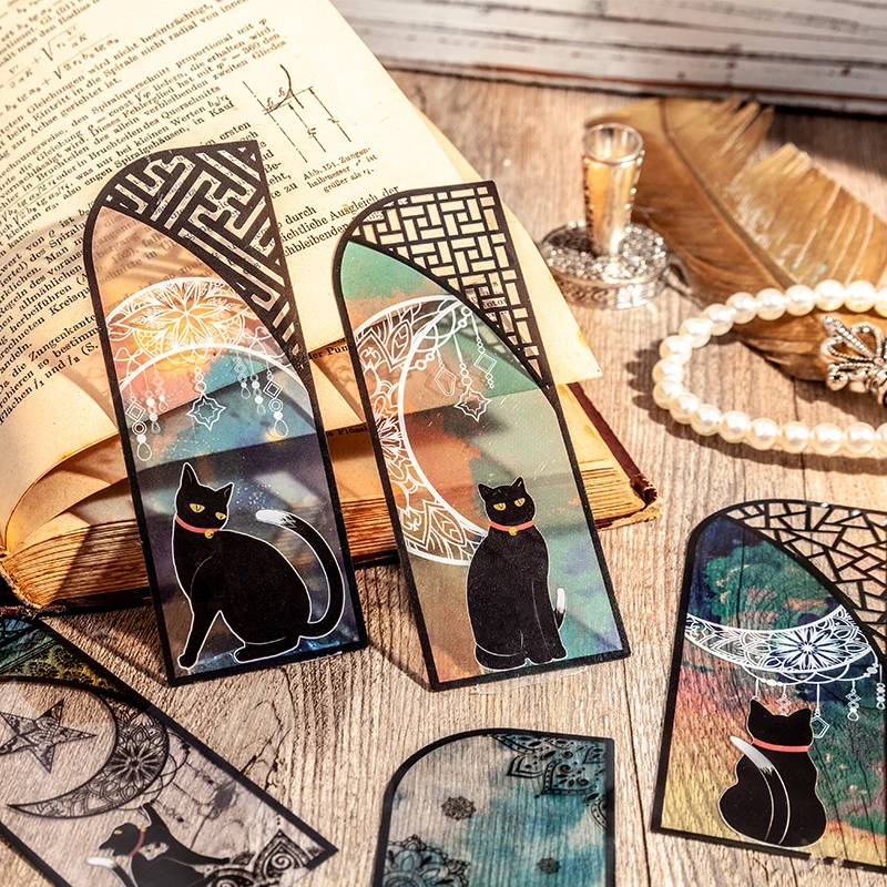 6Pcs Cute black cats daily series Bookmark PVC Matte Reading Book mark Retro Book Page Marker Stationery Supplies
6Pcs Cute black cats daily series Bookmark PVC Matte Reading Book mark Retro Book Page Marker Stationery Supplies