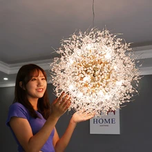 Dandelion crystal chandelier Minimalist Creative Wrought Iron pendant lamp Live Room Bedroom Dining Led Indoor Lighting Fixtures
Dandelion crystal chandelier Minimalist Creative Wrought Iron pendant lamp Live Room Bedroom Dining Led Indoor Lighting Fixtures