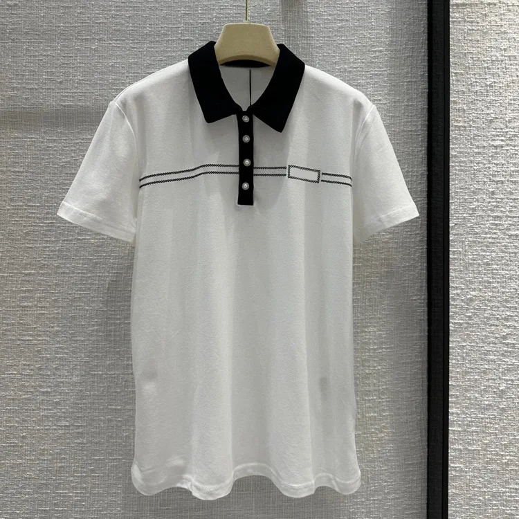 2023 High-quality Fashion Design Short-sleeved POLO Shirt Sporty Casual Girl Joker Top Summer
2023 High-quality Fashion Design Short-sleeved POLO Shirt Sporty Casual Girl Joker Top Summer
