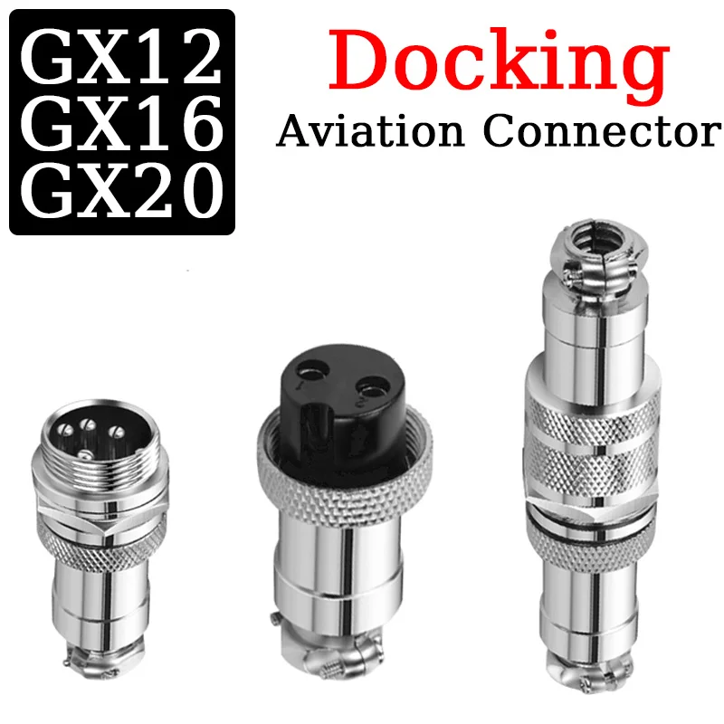 

5/10/100Set GX12 GX16 GX20 Docking Connector 2 3 4 5 6 7 8 9 10 12 14 15 Pin Male Female Aviation Plug Socket Circular Connector