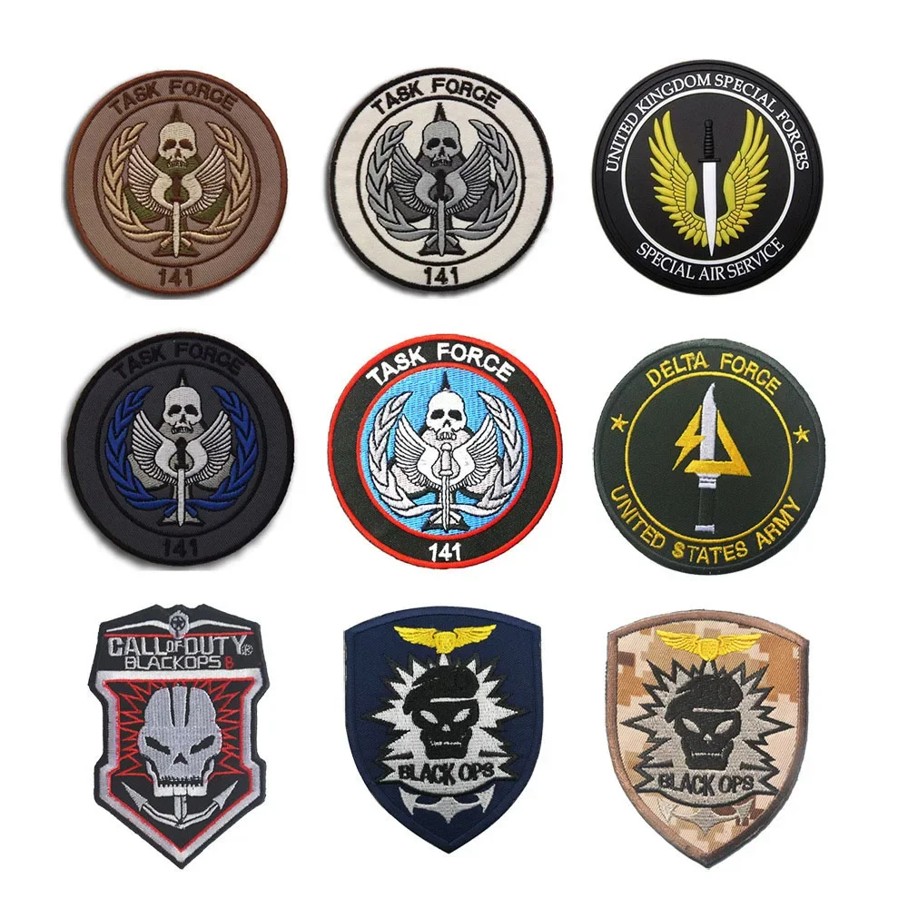 Call of Duty Patch Task Force 141 CODE Black OPS Embroidery 141 CODE Armband Tactical Skull Badge Hook Loop Patches on Clothes
Call of Duty Patch Task Force 141 CODE Black OPS Embroidery 141 CODE Armband Tactical Skull Badge Hook Loop Patches on Clothes