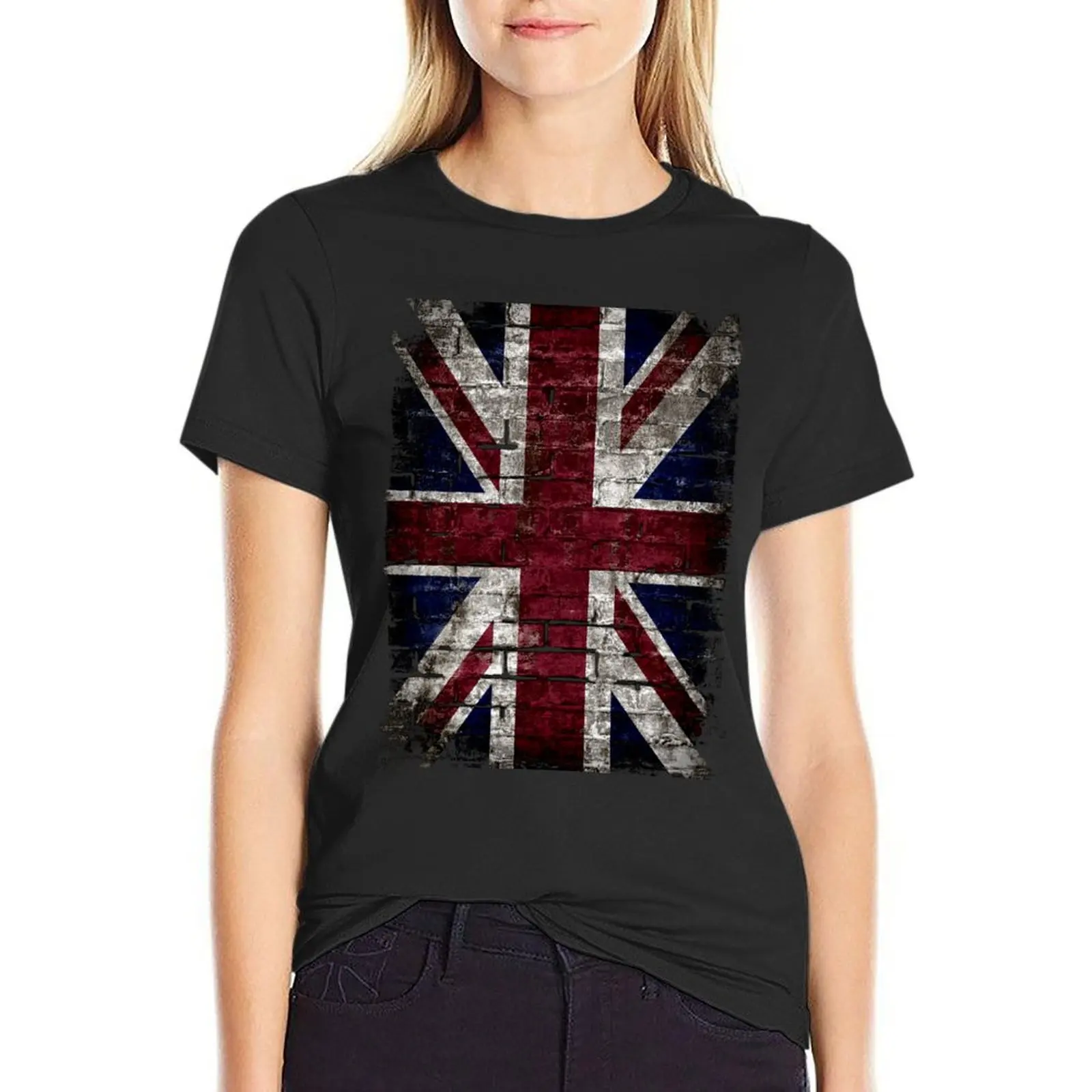 Grunge UK Flag, Great Britain, Punk Style Distressed Wall T-Shirt workout t shirts for Women tops Women Women's t-shirt
Grunge UK Flag, Great Britain, Punk Style Distressed Wall T-Shirt workout t shirts for Women tops Women Women's t-shirt