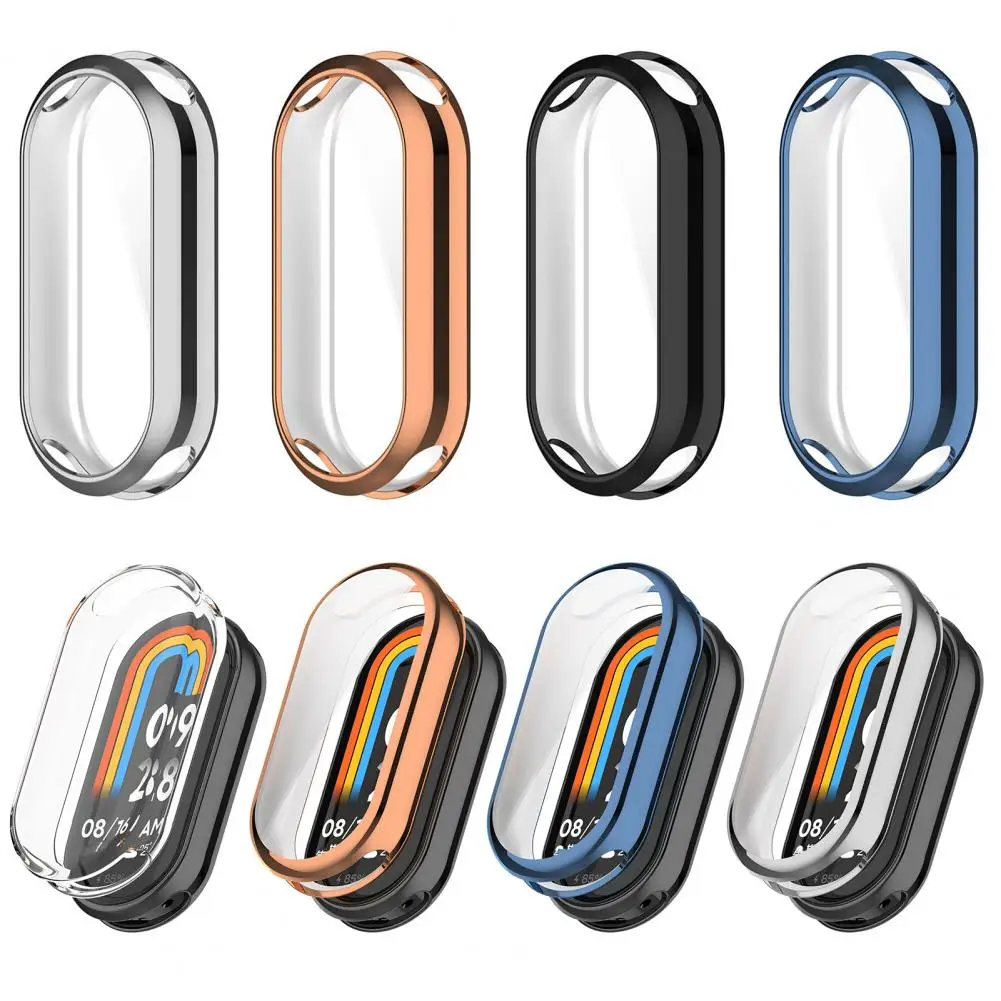 Мягкий защитный чехол из ТПУ для Mi Band 8, Женская защита для всего экрана, чехлы-бамперы с покрытием для умных часов Mi Band 8
Мягкий защитный чехол из ТПУ для Mi Band 8, Женская защита для всего экрана, чехлы-бамперы с покрытием для умных часов Mi Band 8
