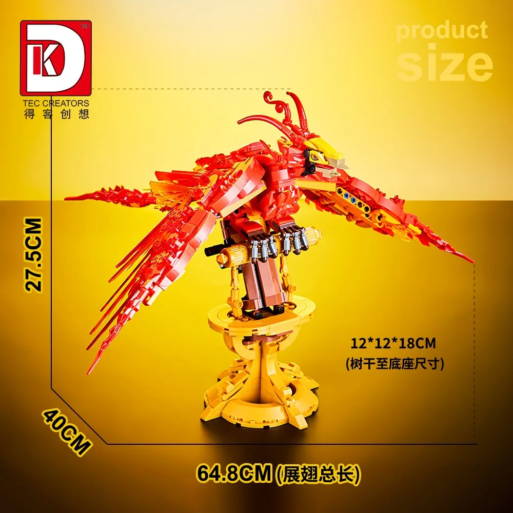 938PCS Creative Magic Movie Fire Phoenix Building Blocks Chinese Fly Divine Beast Animal Bird Model Bricks Assemble Toy Kid Gift 938PCS Creative Magic Movie Fire Phoenix Building Blocks Chinese Fly Divine Beast Animal Bird Model Bricks Assemble Toy Kid Gift