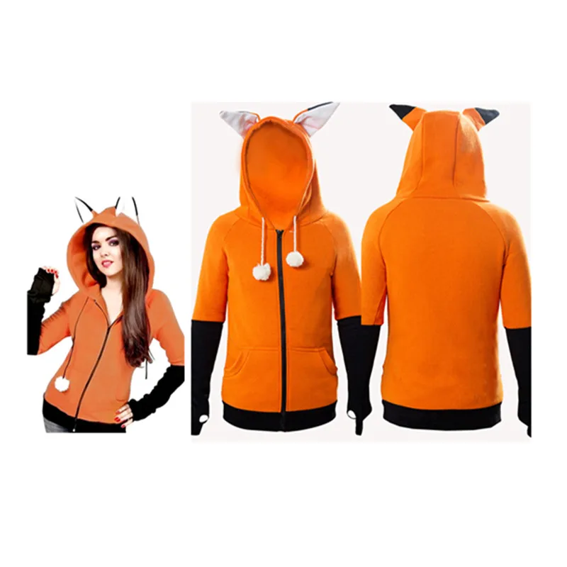 Anime Fox Ears Cosplay Hoodie Jacket Coat Sweatshirt Girls Hooded Hoodie Halloween Cosplay For Women Ladies
Anime Fox Ears Cosplay Hoodie Jacket Coat Sweatshirt Girls Hooded Hoodie Halloween Cosplay For Women Ladies
