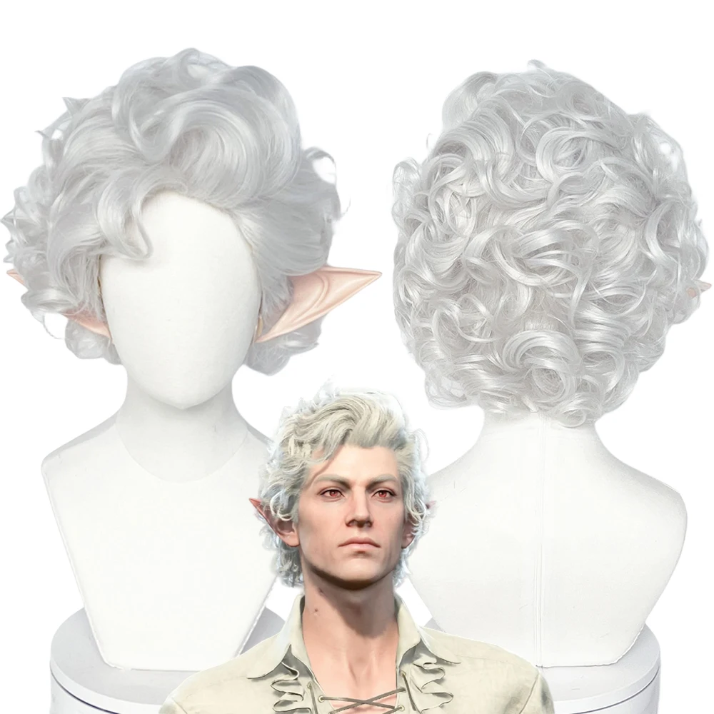 Game Baldur's Gate 3 Astarion Cosplay Wig Adult Silver Gray Short Curly Hair Heat Resistant Synthetic Wigs Halloween Costume
Game Baldur's Gate 3 Astarion Cosplay Wig Adult Silver Gray Short Curly Hair Heat Resistant Synthetic Wigs Halloween Costume