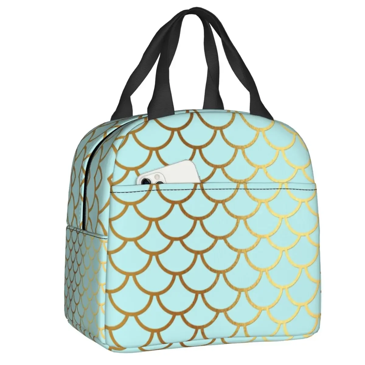 Turquoise Teal And Gold Glitter Mermaid Scales Insulated Lunch Bag Women Portable Cooler Thermal Lunch Tote Office Work School
Turquoise Teal And Gold Glitter Mermaid Scales Insulated Lunch Bag Women Portable Cooler Thermal Lunch Tote Office Work School