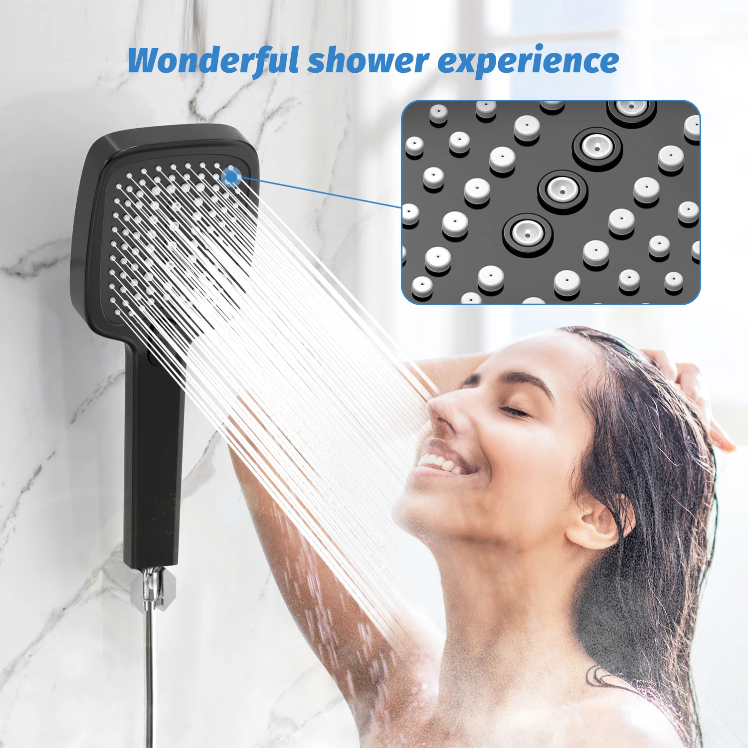 Zhangji New Black Spa Shower Head Rainfall Shower Large Square Panel Flow Rainfall ABS Handshower Faucet Bathroom Accessories
Zhangji New Black Spa Shower Head Rainfall Shower Large Square Panel Flow Rainfall ABS Handshower Faucet Bathroom Accessories