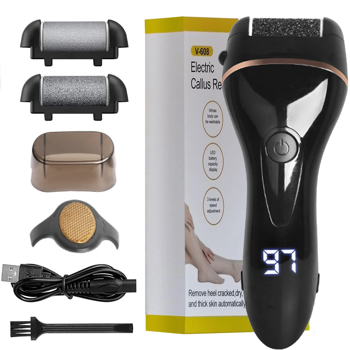 Electric Foot File for Heels Grinding Pedicure Tools Professional Foot Care Tool Dead Hard Skin Callus Remover Effective 4 Color
Electric Foot File for Heels Grinding Pedicure Tools Professional Foot Care Tool Dead Hard Skin Callus Remover Effective 4 Color
