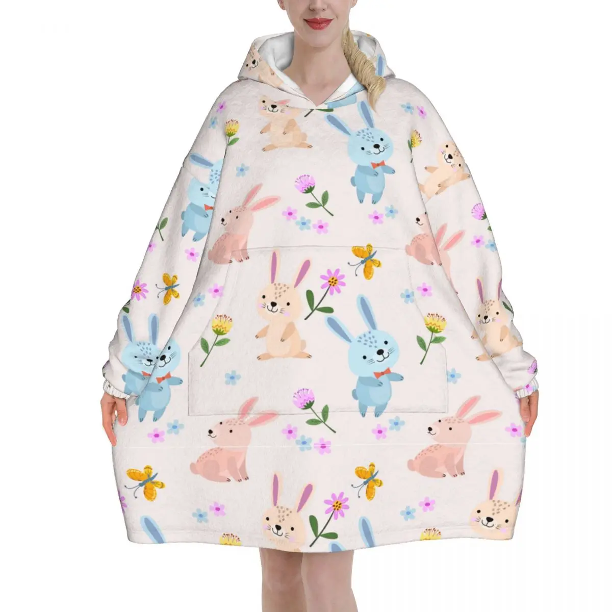 Rabbit Cartoon Flannel Oversized TV Wearable Blanket Extra Long Warm Plush Fleece Winter Sherp Hoodie Women Soft Sweatshirt
Rabbit Cartoon Flannel Oversized TV Wearable Blanket Extra Long Warm Plush Fleece Winter Sherp Hoodie Women Soft Sweatshirt