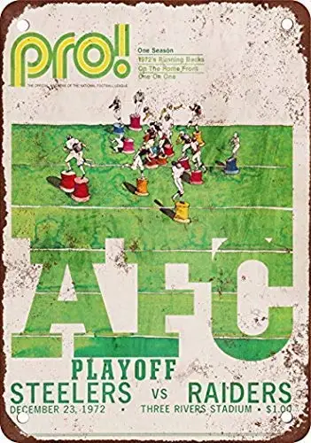 Laquaud Great Tin Sign Aluminum Metal Sign 1972 Immaculate Reception Steelers Raiders Vintage Look 8x12 Inch
Laquaud Great Tin Sign Aluminum Metal Sign 1972 Immaculate Reception Steelers Raiders Vintage Look 8x12 Inch