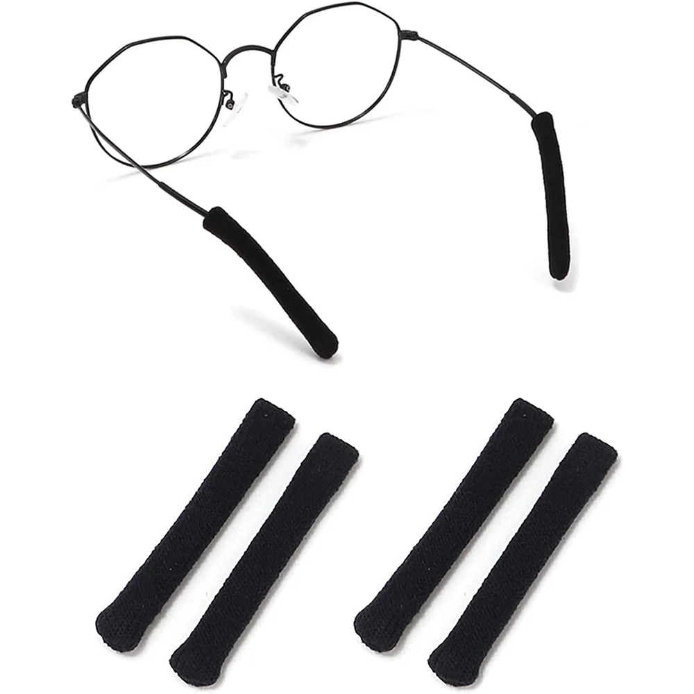 

1Pair Anti-Slip Eyeglass End Temple Tips Soft Cotton Fabric Frame Leg Glasses Retainer Cushion Ear Sock Sleeve Comfort Eyewear