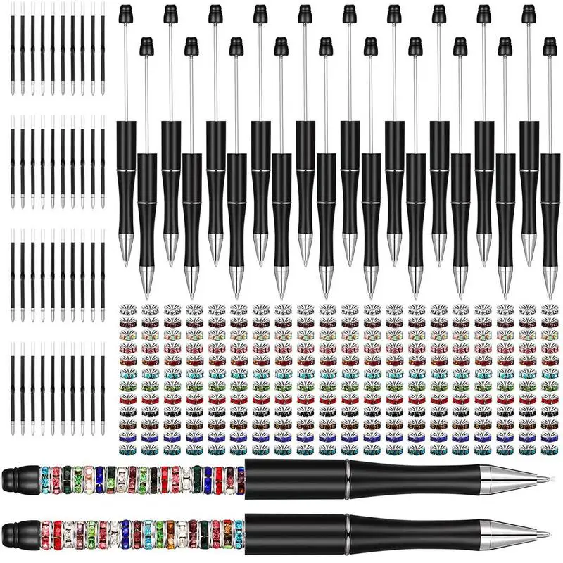 Assorted Bead Pens Assorted Bead Pens With Quickly Dry Black Ink Ballpoint Pens With 8 Mm Silver Spacer Beads Beadable Pens
Assorted Bead Pens Assorted Bead Pens With Quickly Dry Black Ink Ballpoint Pens With 8 Mm Silver Spacer Beads Beadable Pens