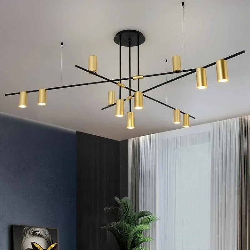 

Scandinavian Post-modern wrought iron chandelier LED Creative Designer Tribes Chandelier Dining Room Coffee suspension luminaire