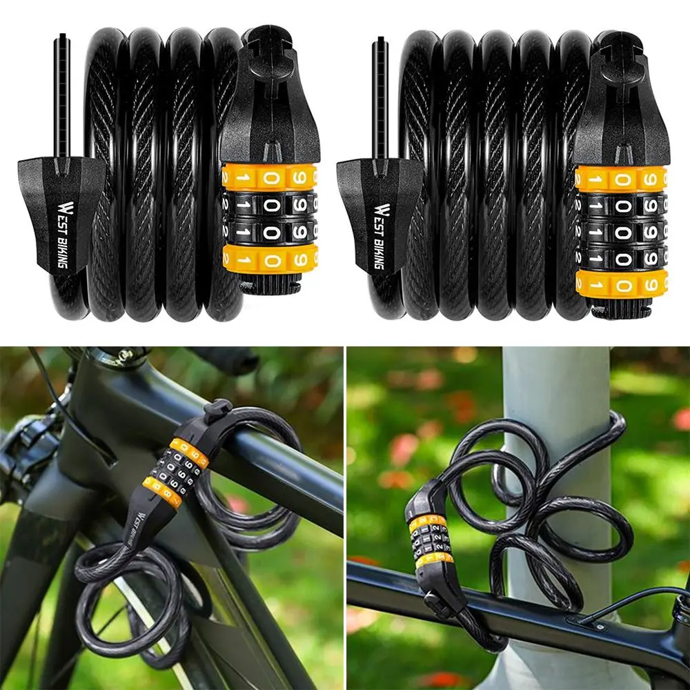 New Zinc Alloy Mountain Bikes Portable Bicycle Lock Bicycle Anti-theft Lock 5-Digit Password Safety Cable Lock
New Zinc Alloy Mountain Bikes Portable Bicycle Lock Bicycle Anti-theft Lock 5-Digit Password Safety Cable Lock