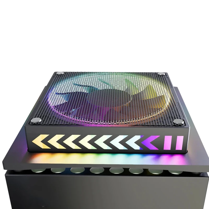 

XB Series X Cooler for Xbox X Radiator Top Cooling Turbo Fan With RGB LED Game Mood Light, Strong Heat Dissipation Low Noise