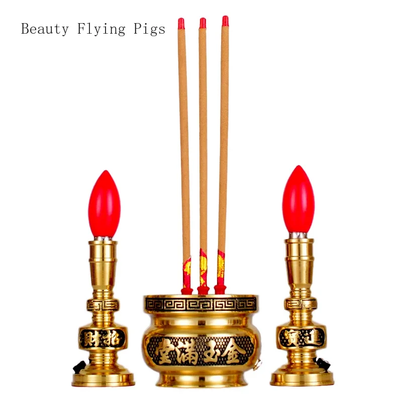 Simulated Candlestick Guanyin Home Buddha Hall Offering Buddha Prayer Incense Stove Candle Decoration home decor
Simulated Candlestick Guanyin Home Buddha Hall Offering Buddha Prayer Incense Stove Candle Decoration home decor