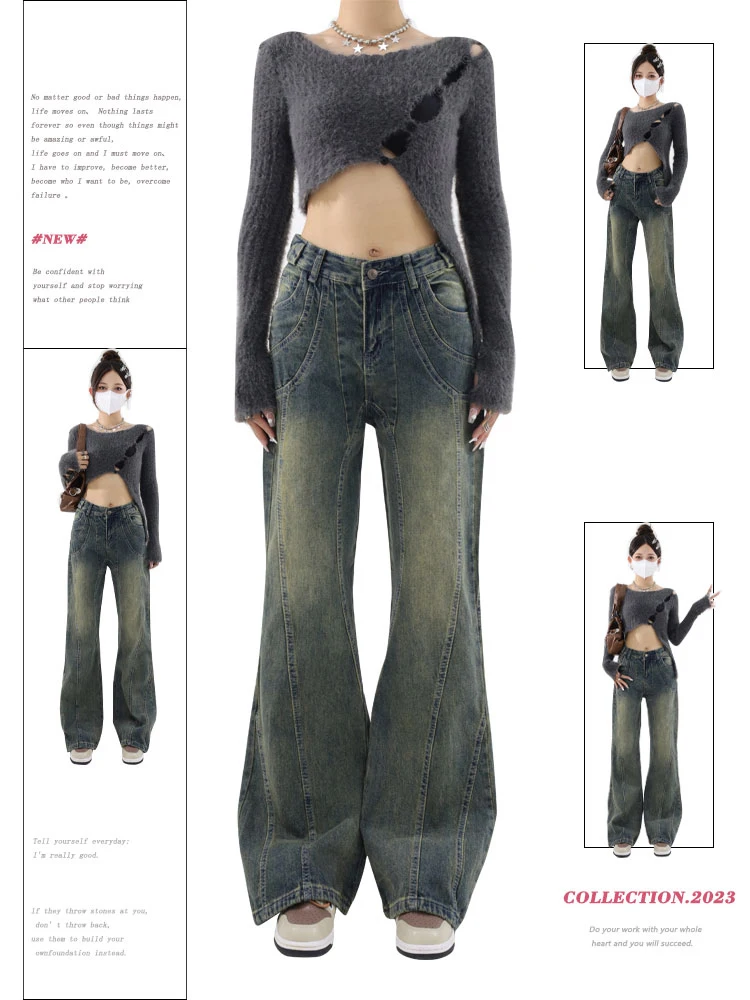 Women's Vintage Jeans Baggy High Waist Denim Trousers 2000s Harajuku 90s Aesthetic Retro Korean Y2k Wide Leg Pants Clothes 2023
Women's Vintage Jeans Baggy High Waist Denim Trousers 2000s Harajuku 90s Aesthetic Retro Korean Y2k Wide Leg Pants Clothes 2023