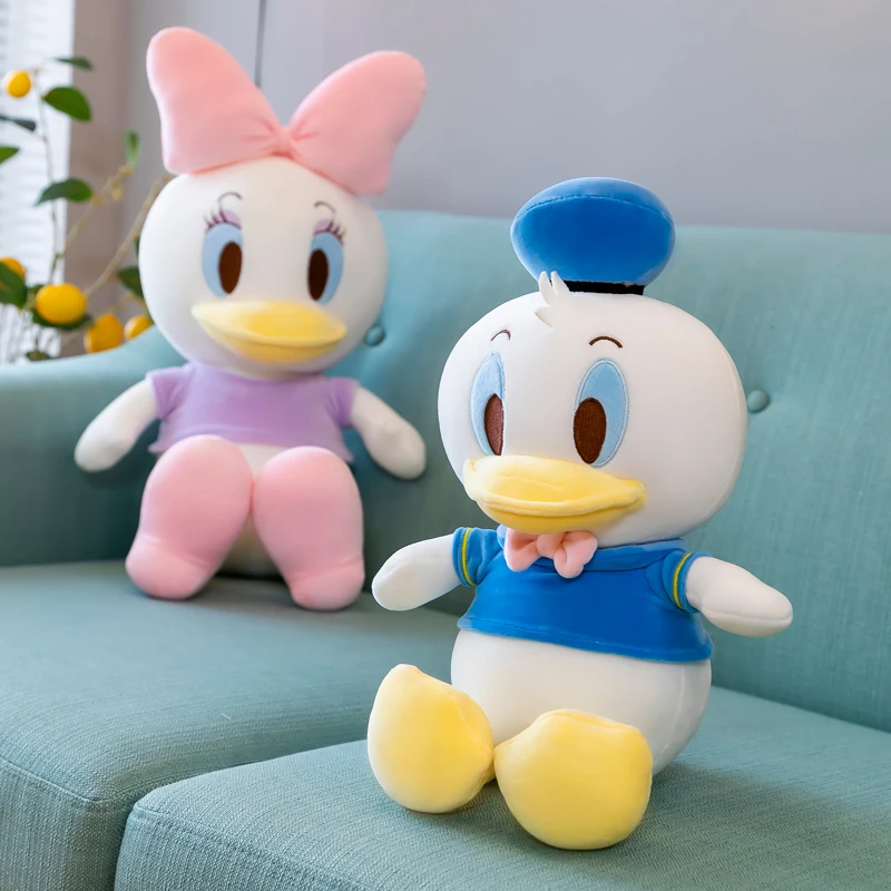 

100cm Cute Soft Donald Duck Daisy Duck Plush Toys Office Nap Stuffed Animal Pillow Home Comfort Cushion Gift Doll for Kids Girl