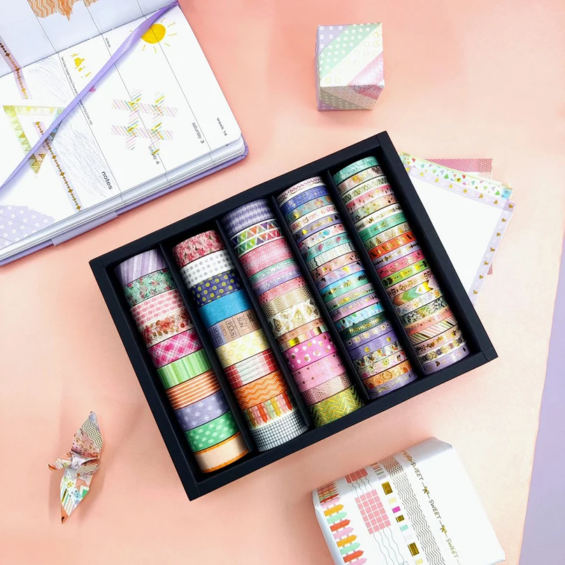 76Rolls Gold Foil Washi Tape Set Journal Supplies Masking Tape Scrapbook Decorative Adhesive Tape Basic Stationery Washi Tapes
76Rolls Gold Foil Washi Tape Set Journal Supplies Masking Tape Scrapbook Decorative Adhesive Tape Basic Stationery Washi Tapes