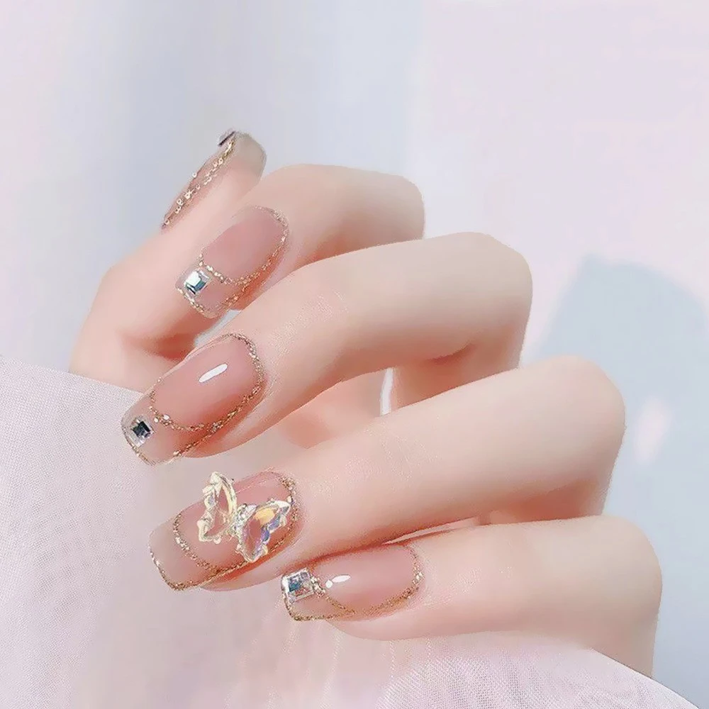 24Pcs/Box 3D Butterfly Decoration Press On False Nails French Nude Long Ballet Wearable Full Cover Nail Art Tips with Glue
24Pcs/Box 3D Butterfly Decoration Press On False Nails French Nude Long Ballet Wearable Full Cover Nail Art Tips with Glue