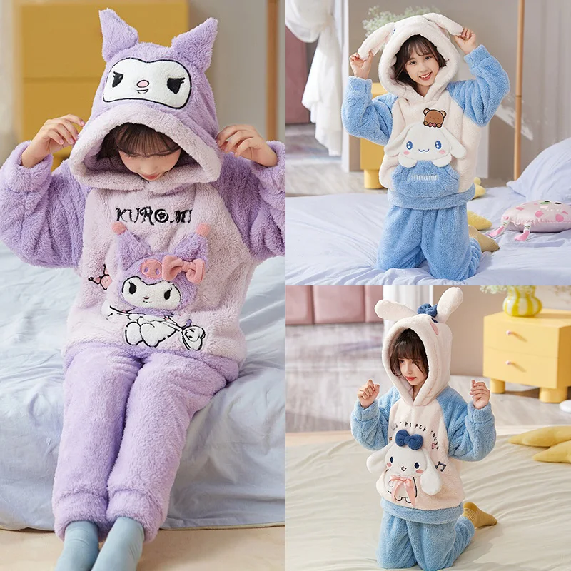 2023 Winter Children Pajamas Set Kawaii Miniso Kuromi My Melody Cinnamoroll Boy Girl Warm Sleepwear Kids Flannel Loungewear Gift
2023 Winter Children Pajamas Set Kawaii Miniso Kuromi My Melody Cinnamoroll Boy Girl Warm Sleepwear Kids Flannel Loungewear Gift