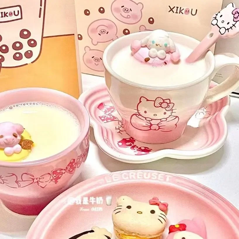 Sanrio Hello Kitty Mug Gradient Powder Coffee Cup Dim Sum Dish Cartoon Cute Stoneware Porcelain Home Company Unisex Gifts
Sanrio Hello Kitty Mug Gradient Powder Coffee Cup Dim Sum Dish Cartoon Cute Stoneware Porcelain Home Company Unisex Gifts