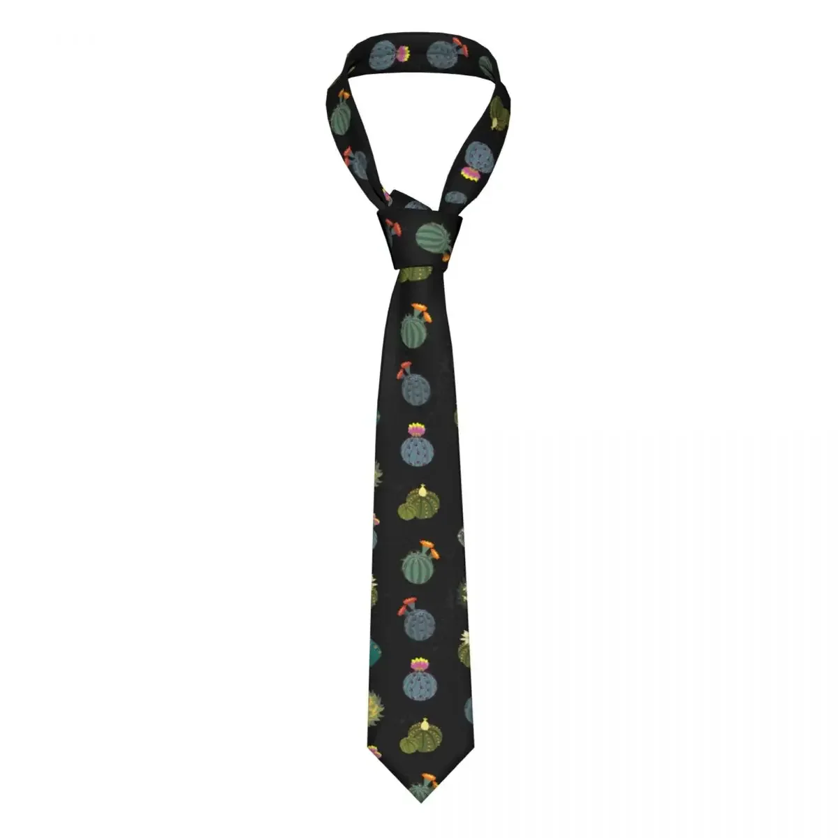 

Mens Tie Classic Skinny Cactus Flowers Neckties Narrow Collar Slim Casual Tie Accessories Gift