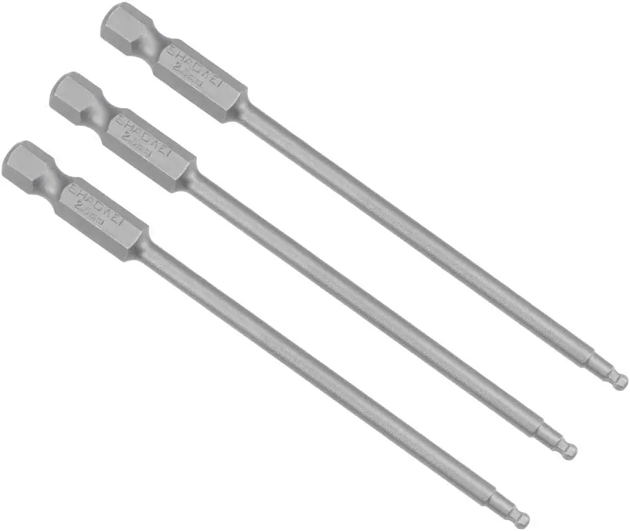 Kidisoii 3 Pcs H3 (3mm) Ball End Screwdriver Bits, S2 Steel Magnetic 3.9 Inch Long Drill Bit with 1/4 Inch Hex Shank
Kidisoii 3 Pcs H3 (3mm) Ball End Screwdriver Bits, S2 Steel Magnetic 3.9 Inch Long Drill Bit with 1/4 Inch Hex Shank