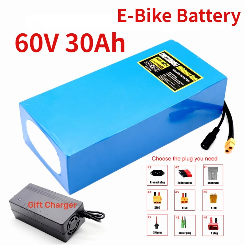 E-bike Battery 60V 40Ah 30ah 20ah 25ah 15ah Li-ion Battery Pack Bike Conversion Kit Bafang High Power Protection 60v battery
E-bike Battery 60V 40Ah 30ah 20ah 25ah 15ah Li-ion Battery Pack Bike Conversion Kit Bafang High Power Protection 60v battery