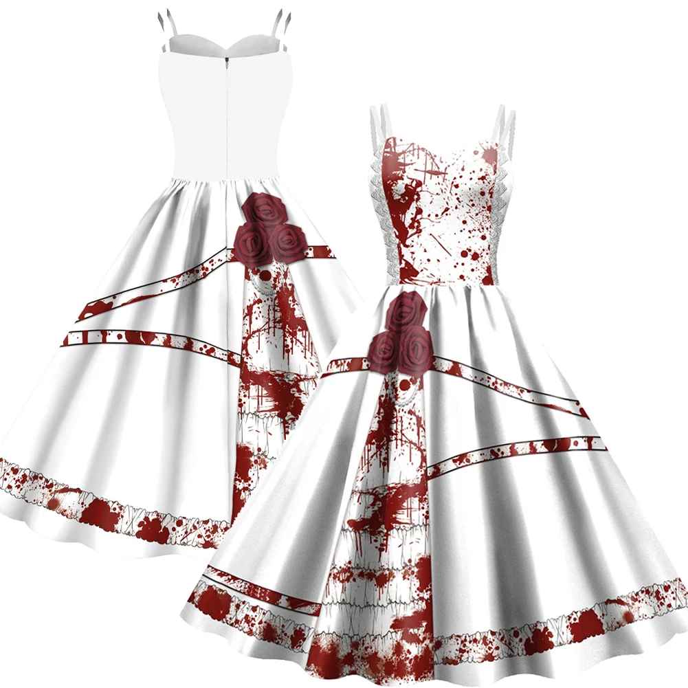 Blood Stains Print Dress Cosplay Costume Outfits Halloween Carnival Party Disguise RolePlay Suit For Female Women Adult
Blood Stains Print Dress Cosplay Costume Outfits Halloween Carnival Party Disguise RolePlay Suit For Female Women Adult