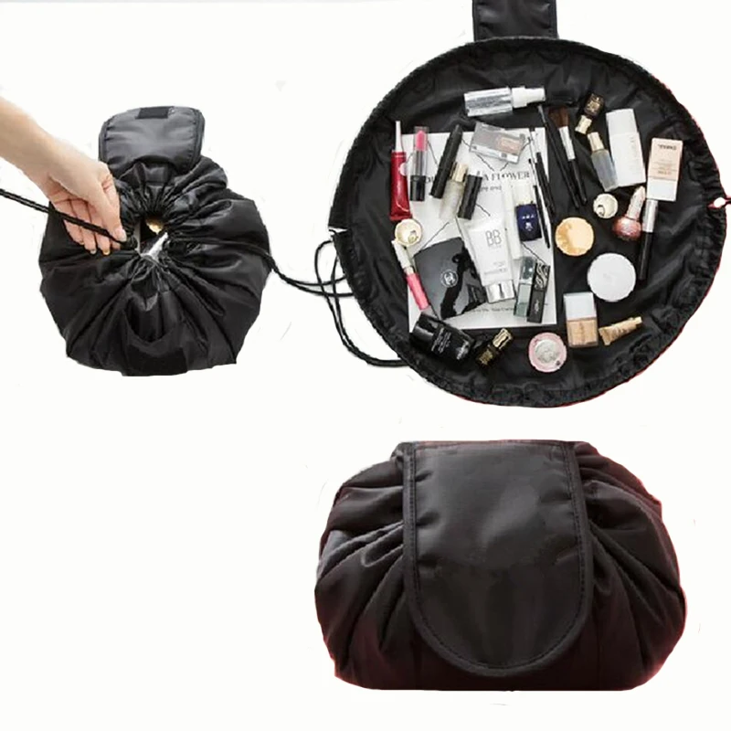 Makeup Storage Bag Portable Folding Travel Lazy Makeup Bag Draw Rope Black Storage
Makeup Storage Bag Portable Folding Travel Lazy Makeup Bag Draw Rope Black Storage