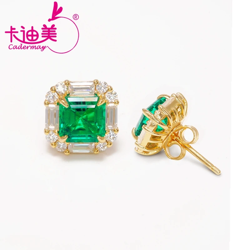 CADERMAY Lab Grown Emerald Square Cut Moissanit Earring S925 Silver For Women Luxury Wedding Jewelry
CADERMAY Lab Grown Emerald Square Cut Moissanit Earring S925 Silver For Women Luxury Wedding Jewelry