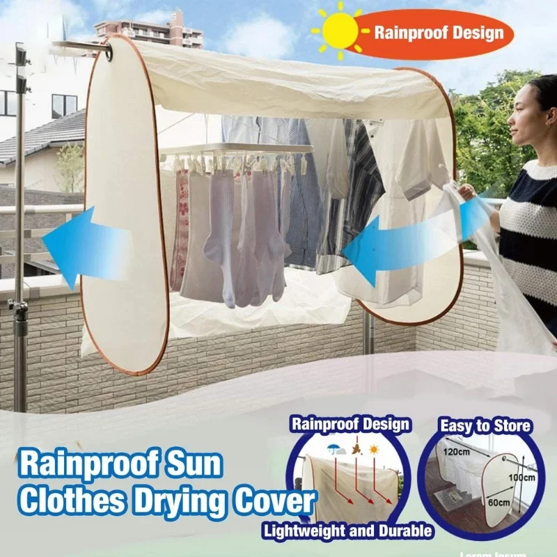 Outdoor Rainproof Sun Protection Clothes Drying Cover Foldable Dustproof Drying Rack Dust Cover Clothes Hanging Dust Cover
Outdoor Rainproof Sun Protection Clothes Drying Cover Foldable Dustproof Drying Rack Dust Cover Clothes Hanging Dust Cover
