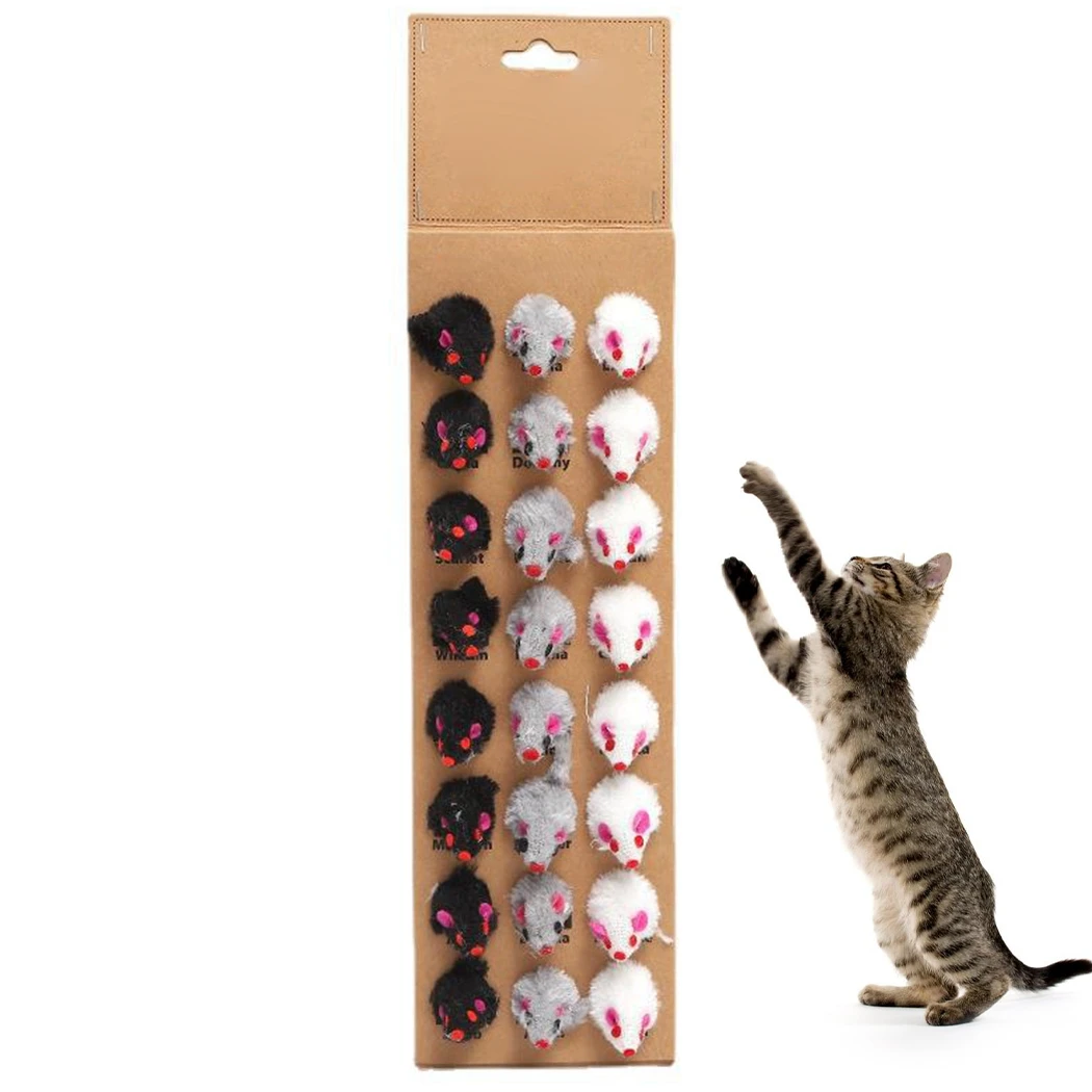 24Pcs/Set Cat Mouse Toy Soft Plush Interactive Soft Pet Teething Toy Kitten Playing Toy Bite Resistant Molar False Mouse Toy
24Pcs/Set Cat Mouse Toy Soft Plush Interactive Soft Pet Teething Toy Kitten Playing Toy Bite Resistant Molar False Mouse Toy