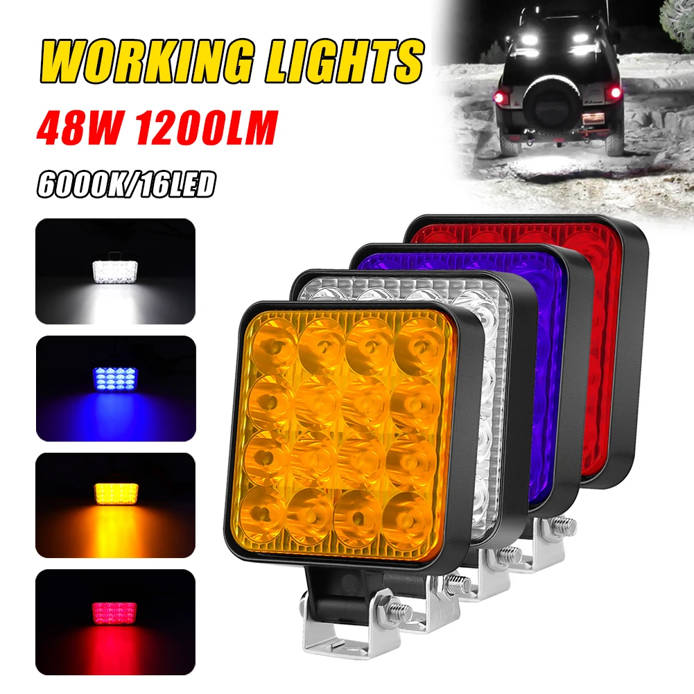 New 1Pc Dust Proof 6000K Working Light Spotlight Truck Off Road Tractor 1200LM 12V 48W 16LED ABS+LED Accessories High Brightness
New 1Pc Dust Proof 6000K Working Light Spotlight Truck Off Road Tractor 1200LM 12V 48W 16LED ABS+LED Accessories High Brightness